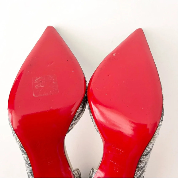 CHRISTIAN LOUBOUTIN | Iriza Lurex Gigi Specchio Black Silver Leopard Glitter 8 - Picture 14 of 14